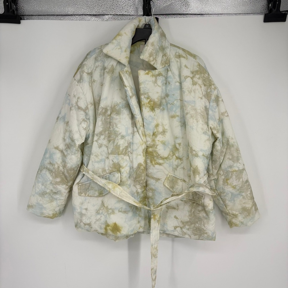 BLANKNYC Tie Dye‎ Puffer Jacket Distressed XS